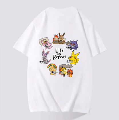 Pokemon Life On Repeat T-shirt (Pre-order)