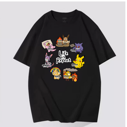 Pokemon Life On Repeat T-shirt (Pre-order)