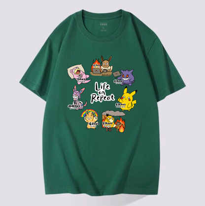 Pokemon Life On Repeat T-shirt (Pre-order)