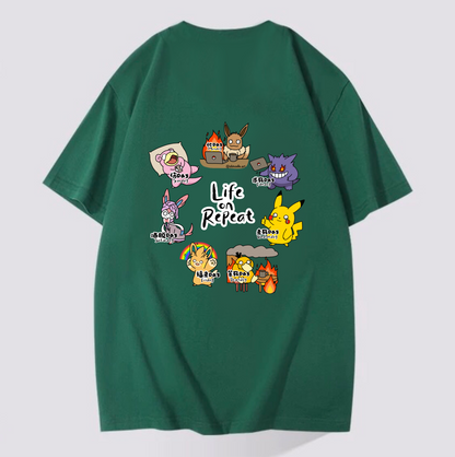 Pokemon Life On Repeat T-shirt (Pre-order)