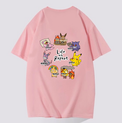 Pokemon Life On Repeat T-shirt (Pre-order)