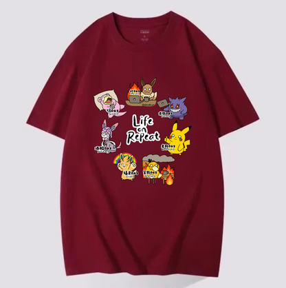 Pokemon Life On Repeat T-shirt (Pre-order)
