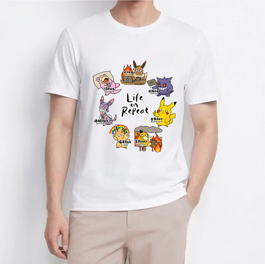 Pokemon Life On Repeat T-shirt (Pre-order)