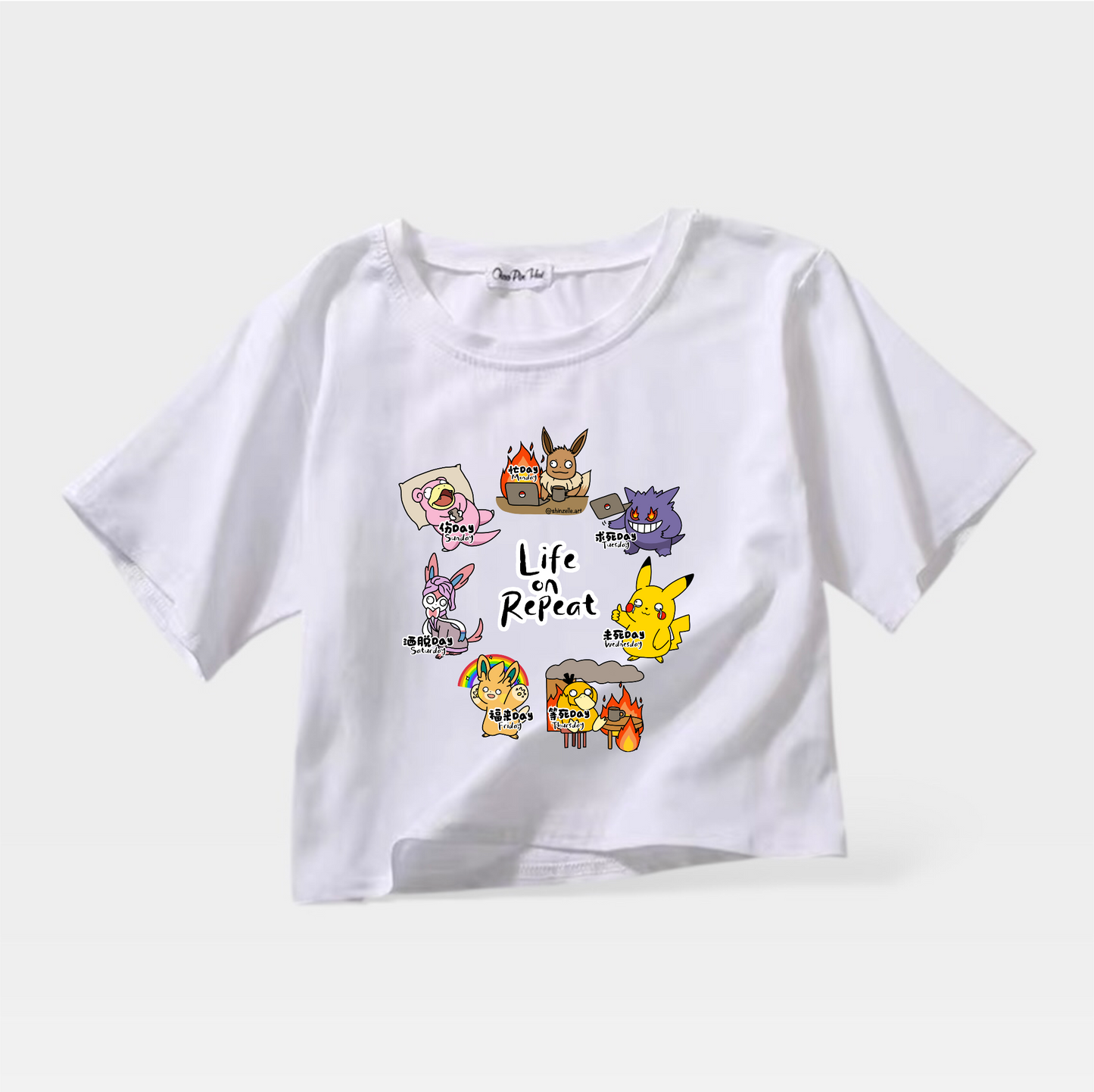 Pokemon Life On Repeat Crop Top (Pre-order)