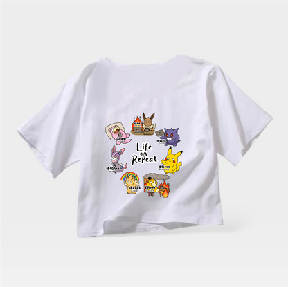 Pokemon Life On Repeat Crop Top (Pre-order)