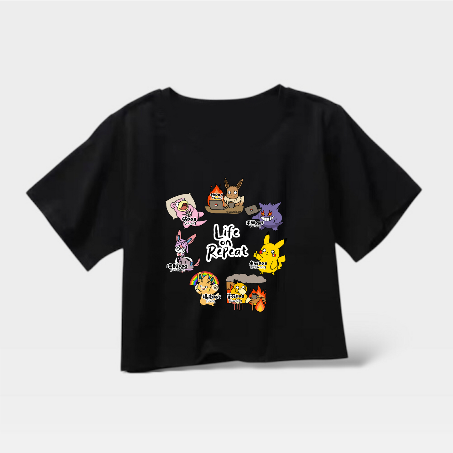 Pokemon Life On Repeat Crop Top (Pre-order)
