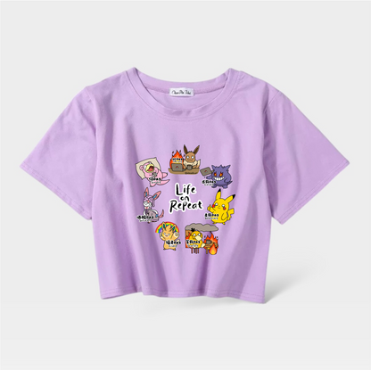 Pokemon Life On Repeat Crop Top (Pre-order)