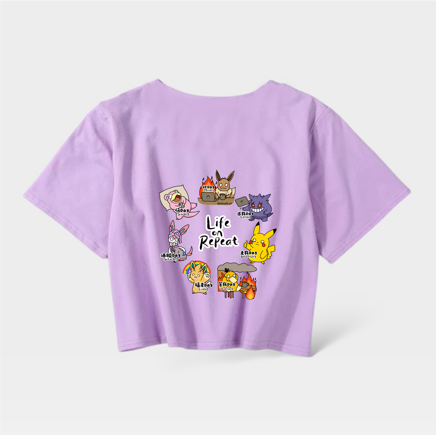Pokemon Life On Repeat Crop Top (Pre-order)