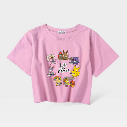 Pokemon Life On Repeat Crop Top (Pre-order)