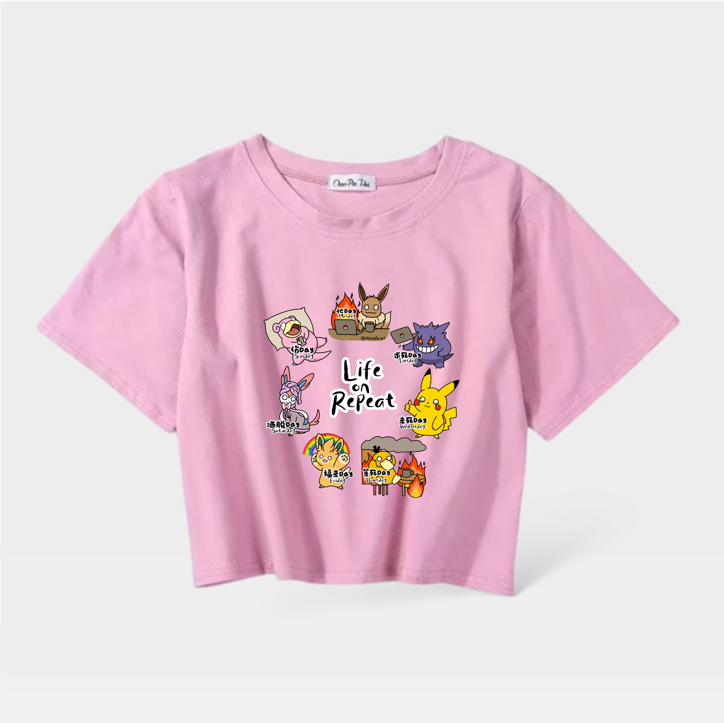 Pokemon Life On Repeat Crop Top (Pre-order)