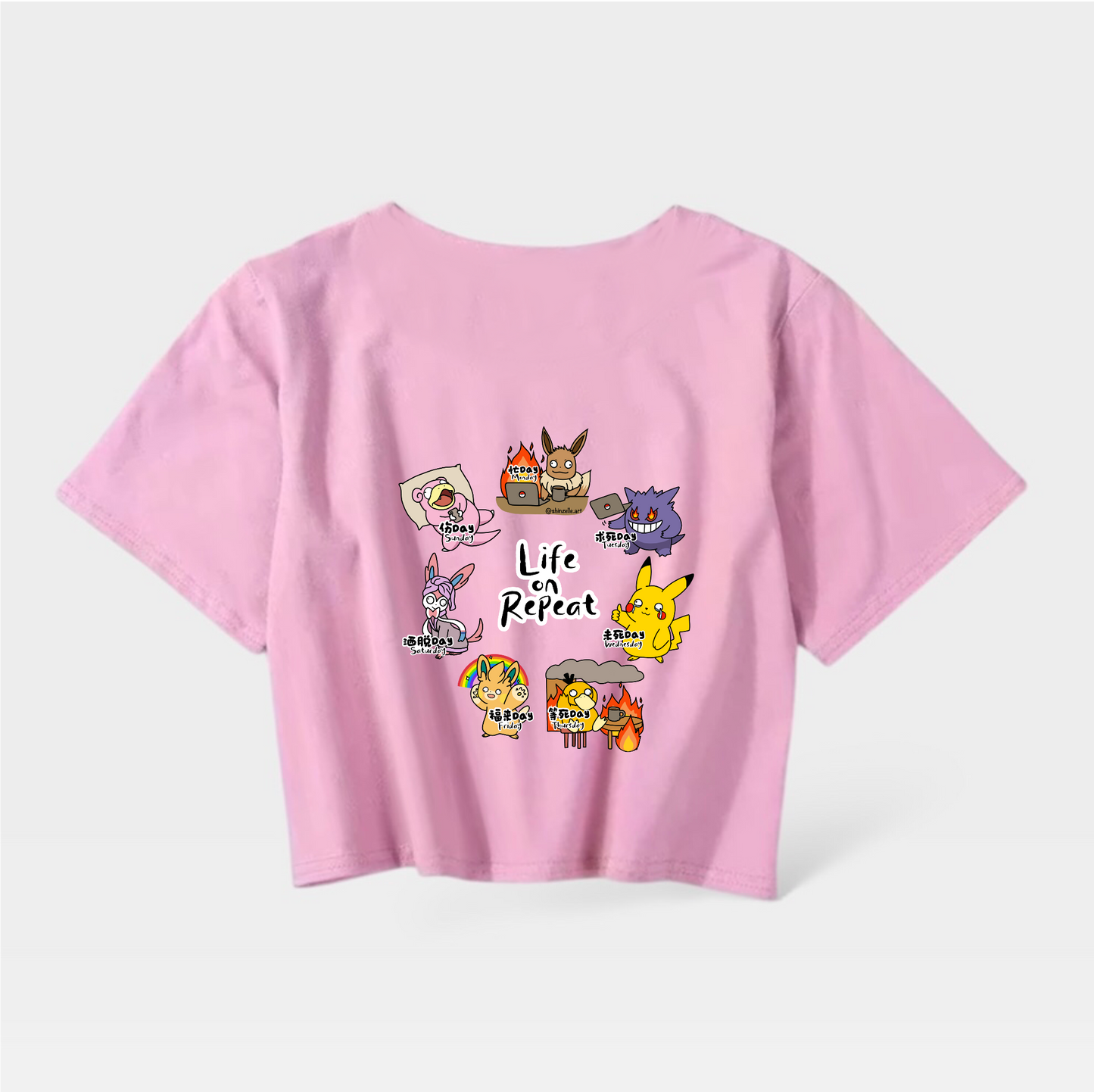 Pokemon Life On Repeat Crop Top (Pre-order)