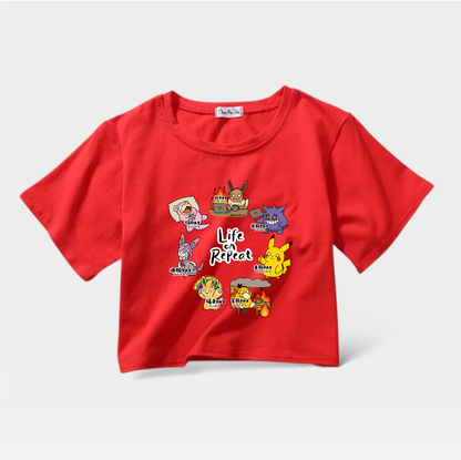 Pokemon Life On Repeat Crop Top (Pre-order)