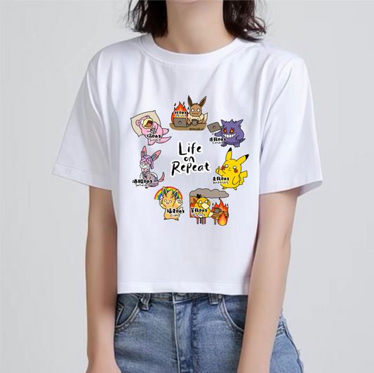 Pokemon Life On Repeat Crop Top (Pre-order)