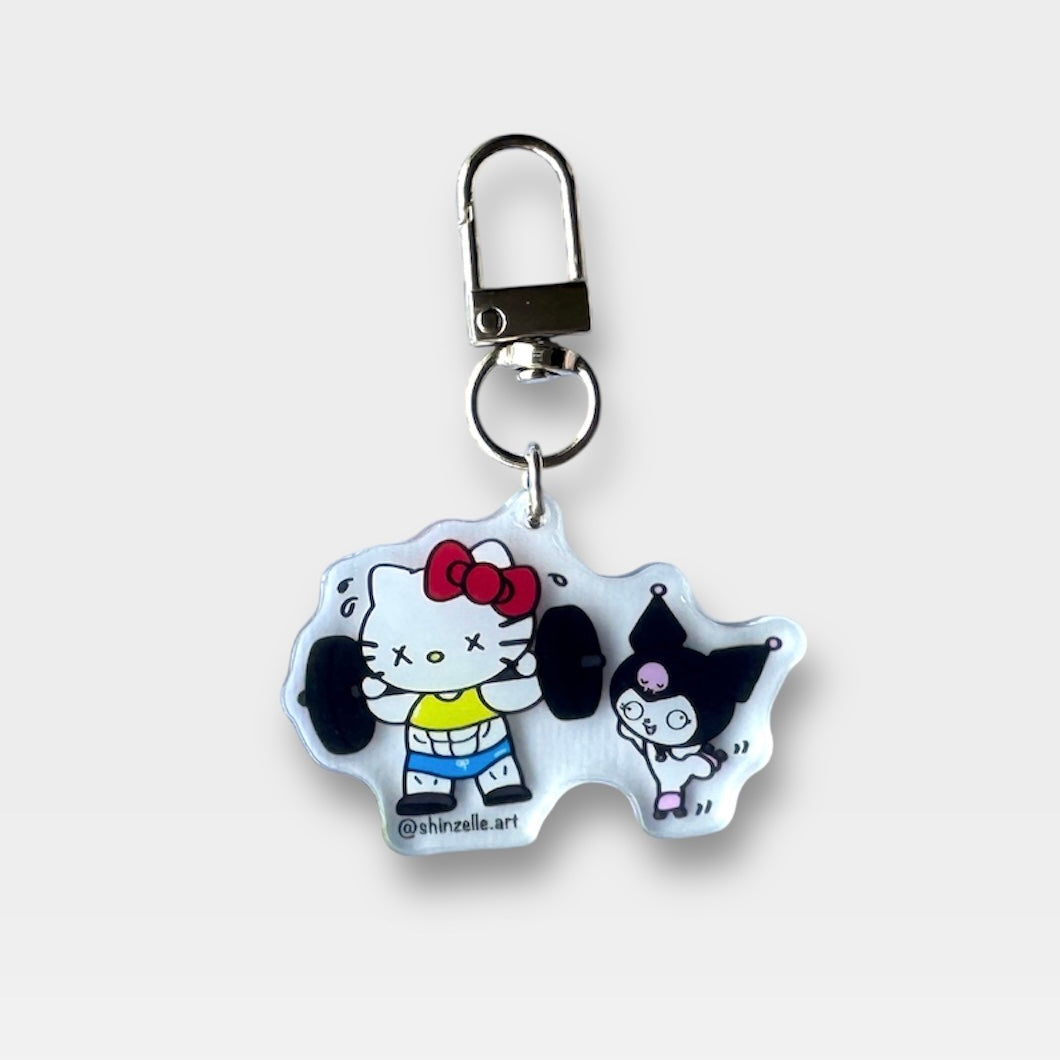 Hello Kitty Workout Keychain