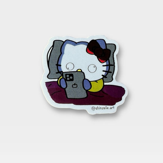 Hello Kitty Doomscrolling Sticker