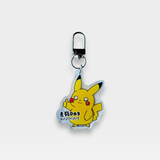 Pikachu Wednesday Keychain