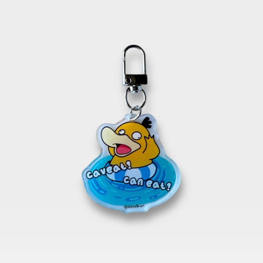 Psyduck Caveat Keychain