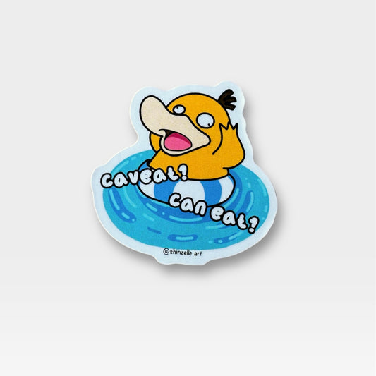 Psyduck Caveat Sticker