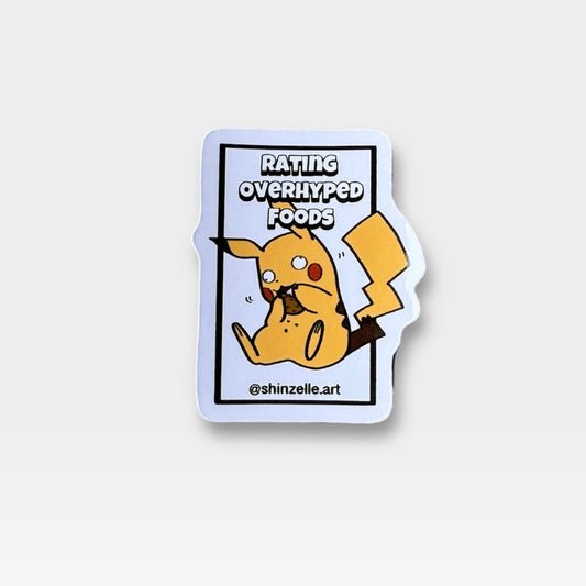 Pikachu Rating Overhyped Food Sticker