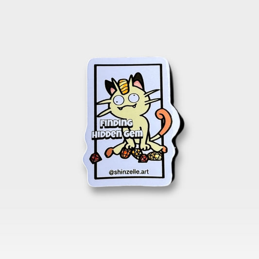 Meowth Finding Hidden Gem Sticker