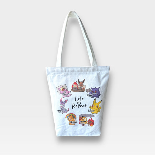 Pokemon Life On Repeat Tote Bag